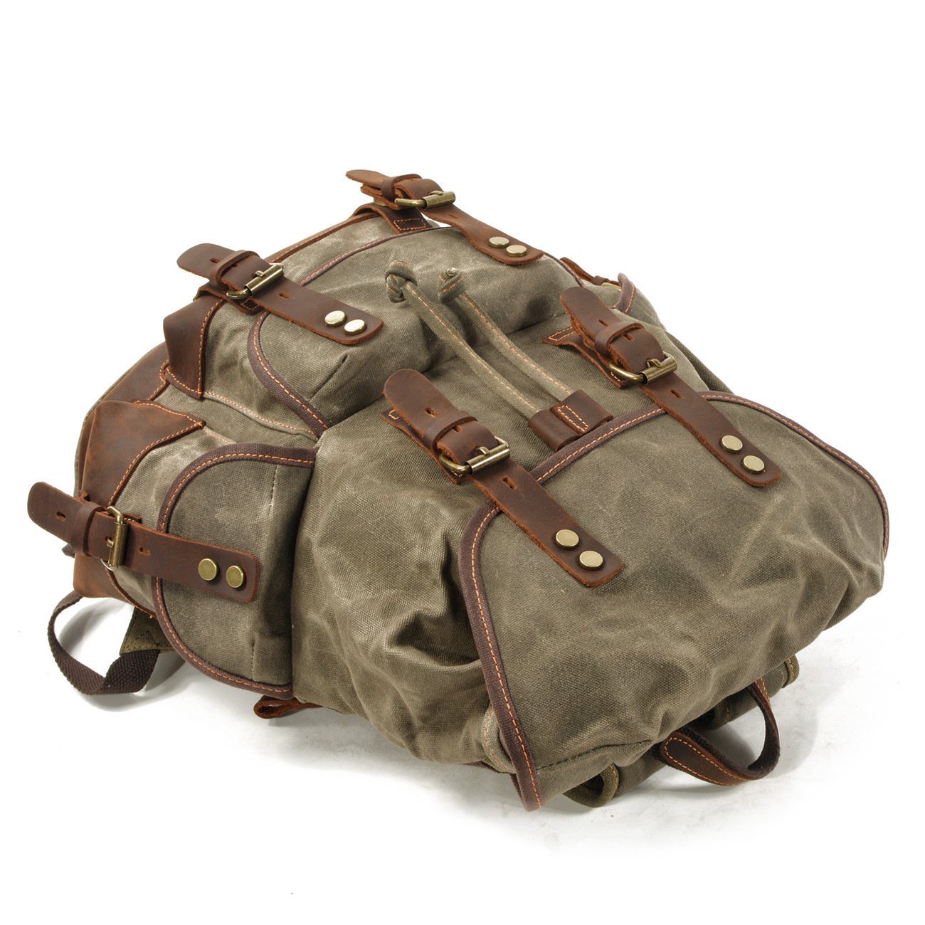 High Quality Canvas Stitching Mountaineering Backpack